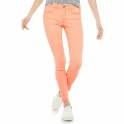 Juniors' SO® Color Twill Jeggings -Cheap SO Store 3273865 New Orange
