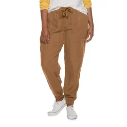 Juniors' Plus Size SO® High Rise Paperbag Jogger Pants -Cheap SO Store 3784612 Tan