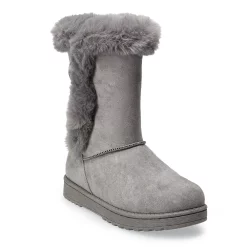 SO® Abigail Women's Faux-Fur Winter Boots -Cheap SO Store 3815594 Gray