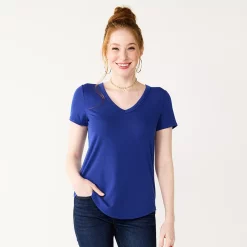 Juniors' SO® Favorite V-Neck Short Sleeve Tee