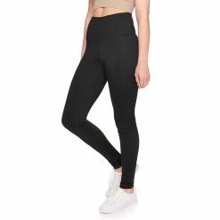 Juniors' SO® Sporty High Waisted Long Leggings -Cheap SO Store 4341243 Black