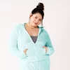 Juniors' Plus Size SO® Cozy Zip Hoodie -Cheap SO Store 5156039 Touch Of Blue