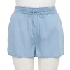 Juniors' Plus Size SO® Smocked Shorts -Cheap SO Store 5198567 Chambray