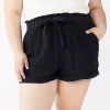 Juniors' Plus Size SO® Camp Shorts -Cheap SO Store 5198568 Black Luxe