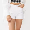 Juniors' SO® High Rise Midi Shorts -Cheap SO Store 5211011 White