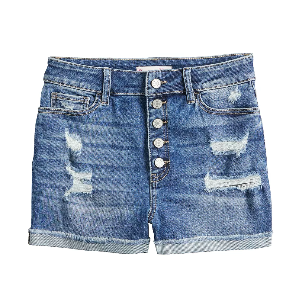 Juniors' SO® Super High Rise Curvy Shortie Shorts 9 Juniors' SO® Super High Rise Curvy Shortie Shorts - Image 7