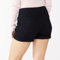 Juniors' SO® High Rise Curvy Midi Shorts -Cheap SO Store 5220672 ALT