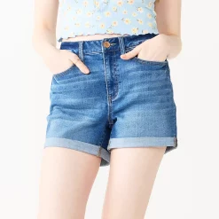 Juniors' SO® High Rise Curvy Midi Shorts -Cheap SO Store 5220672 Medium