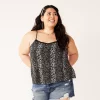 Juniors' Plus Size SO® Lace Trim Layering Tank Top 2 Juniors' Plus Size SO® Lace Trim Layering Tank Top -Cheap SO Store 5261986 Black Floral