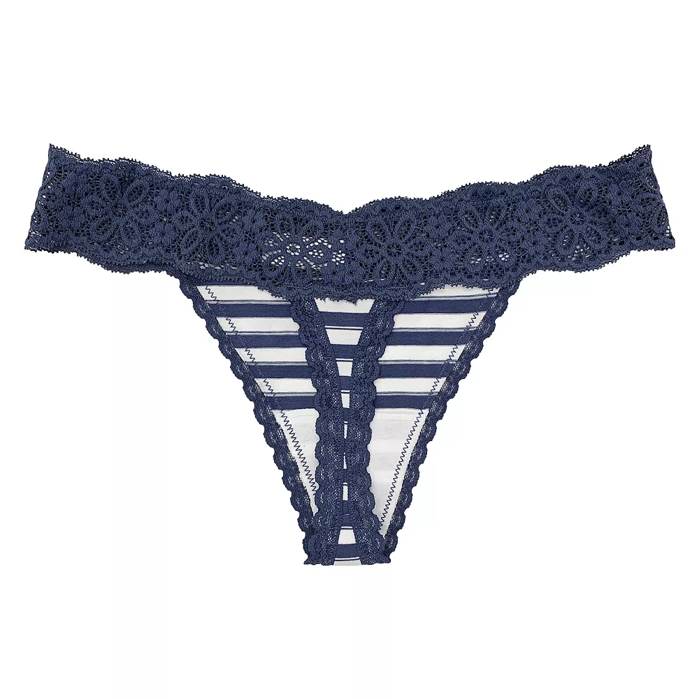 Juniors' SO® Daisy Lace Thong Panty SO83-010 5 Juniors' SO® Daisy Lace Thong Panty SO83-010 - Image 3