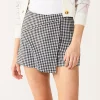 Juniors' SO® Wrap Mini Skort 2 Juniors' SO® Wrap Mini Skort -Cheap SO Store 5317470 Black Plaid