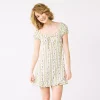 Juniors' SO® Peasant Front Mini Dress 2 Juniors' SO® Peasant Front Mini Dress -Cheap SO Store 5341978 White Olive Floral
