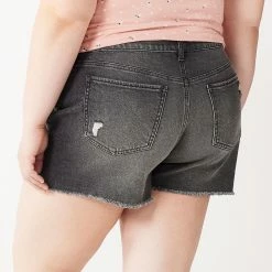 Juniors' Plus Size SO® High Rise Mom Shorts -Cheap SO Store 5354792 ALT