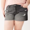 Juniors' Plus Size SO® High Rise Mom Shorts