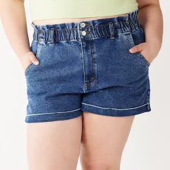 Juniors' Plus Size SO® High Rise Mom Shorts -Cheap SO Store 5354792 Medium