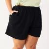 Juniors' Plus Size SO® Core Boyfriend Shorts 1 Juniors' Plus Size SO® Core Boyfriend Shorts -Cheap SO Store 5466845 Black