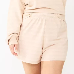 Juniors' Plus Size SO® Core Boyfriend Shorts -Cheap SO Store 5466845 Sandstone Stripe