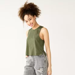 Juniors' SO® Muscle Tank -Cheap SO Store 5474332 Olive