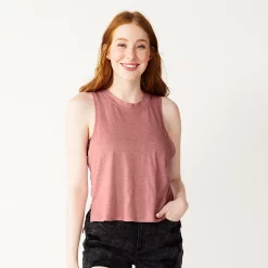 Juniors' SO® Muscle Tank -Cheap SO Store 5474332 Shabby Mauve