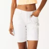 Juniors' SO® Low Rise Bermuda Shorts -Cheap SO Store 5474915 White