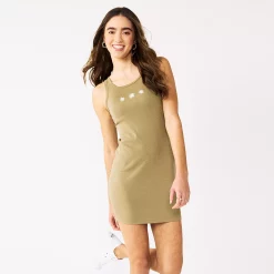 Juniors' SO® High Neck Tank Bodycon Mini Dress -Cheap SO Store 5477061 Olive Daisy