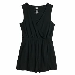 Juniors' SO® Faux Wrap Knit Romper -Cheap SO Store 5477455 ALT5