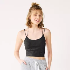 Juniors' SO® Seamless Bungee Strap Cami -Cheap SO Store 5508693 Black Luxe