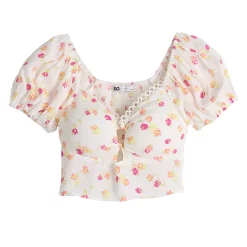 Juniors' SO® O-Ring Crop Top -Cheap SO Store 5510489 ALT5