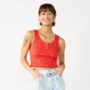 Juniors' SO® Henley Tank Top 2 Juniors' SO® Henley Tank Top -Cheap SO Store 5512511 Red Stars