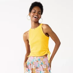 Juniors' SO® Side Keyhole Racerback Tank Top -Cheap SO Store 5513613 Luminous Yellow