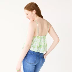 Juniors' SO® Cropped Tiered Cami -Cheap SO Store 5518327 ALT