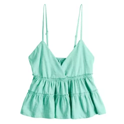 Juniors' SO® Cropped Tiered Cami -Cheap SO Store 5518327 ALT5