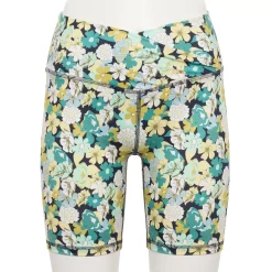 Juniors' SO® Sporty Crossover Biker Shorts -Cheap SO Store 5523254 Blue Floral