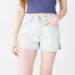 Juniors' SO® Elastic Waist Denim Shorts -Cheap SO Store 5525374 Light