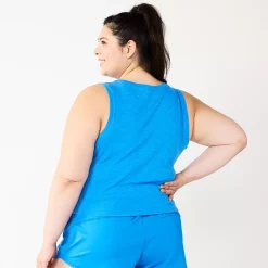 Juniors' Plus Size SO® Solid Cropped Twist-Front Tank -Cheap SO Store 5526785 ALT