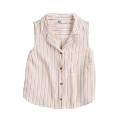 Juniors' SO® Cropped Sleeveless Button Down Top -Cheap SO Store 5532481 ALT5