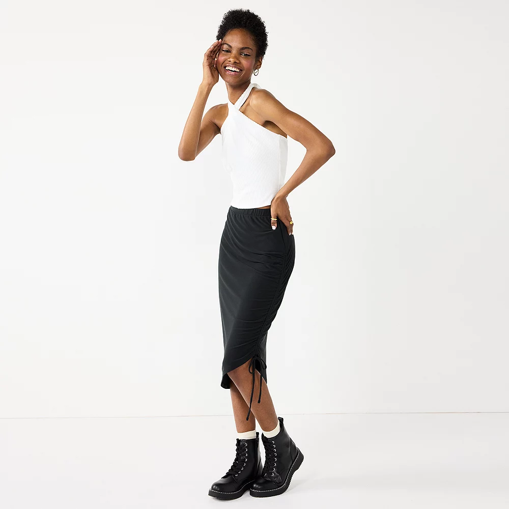 Juniors' SO® Cinched Midi Skirt 9 Juniors' SO® Cinched Midi Skirt - Image 7