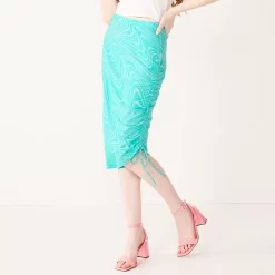 Juniors' SO® Cinched Midi Skirt 14 Juniors' SO® Cinched Midi Skirt -Cheap SO Store 5535368 Blue Marble