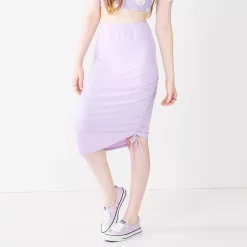 Juniors' SO® Cinched Midi Skirt 13 Juniors' SO® Cinched Midi Skirt -Cheap SO Store 5535368 Monica Purple