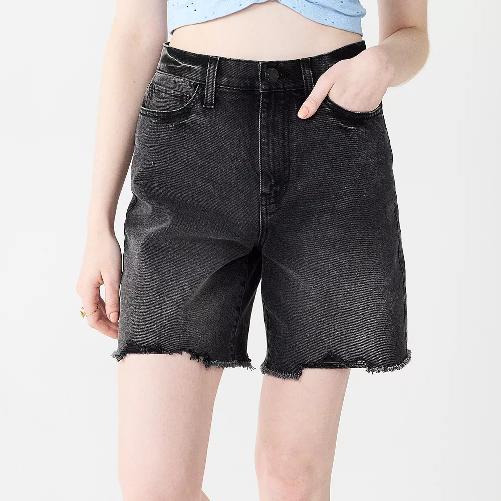 Juniors' SO® High Waisted Dad Shorts 3 Juniors' SO® High Waisted Dad Shorts