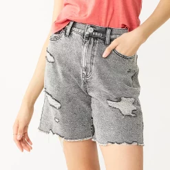 Juniors' SO® High Waisted Dad Shorts 10 Juniors' SO® High Waisted Dad Shorts -Cheap SO Store 5542169 Gray