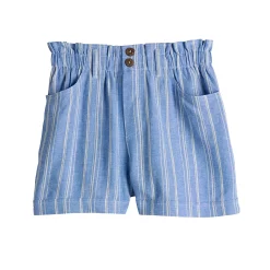 Juniors' SO® Striped Button-Front Paperbag Shorts 9 Juniors' SO® Striped Button-Front Paperbag Shorts -Cheap SO Store 5542957 ALT5