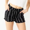 Juniors' SO® Ruffled Hem Dolphin Shorts -Cheap SO Store 5542963 Black