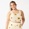 Juniors' Plus Size SO® Cropped Towel Terry Scoop Neck Tank Top 2 Juniors' Plus Size SO® Cropped Towel Terry Scoop Neck Tank Top -Cheap SO Store 5553923 Oat Heather Sunflower