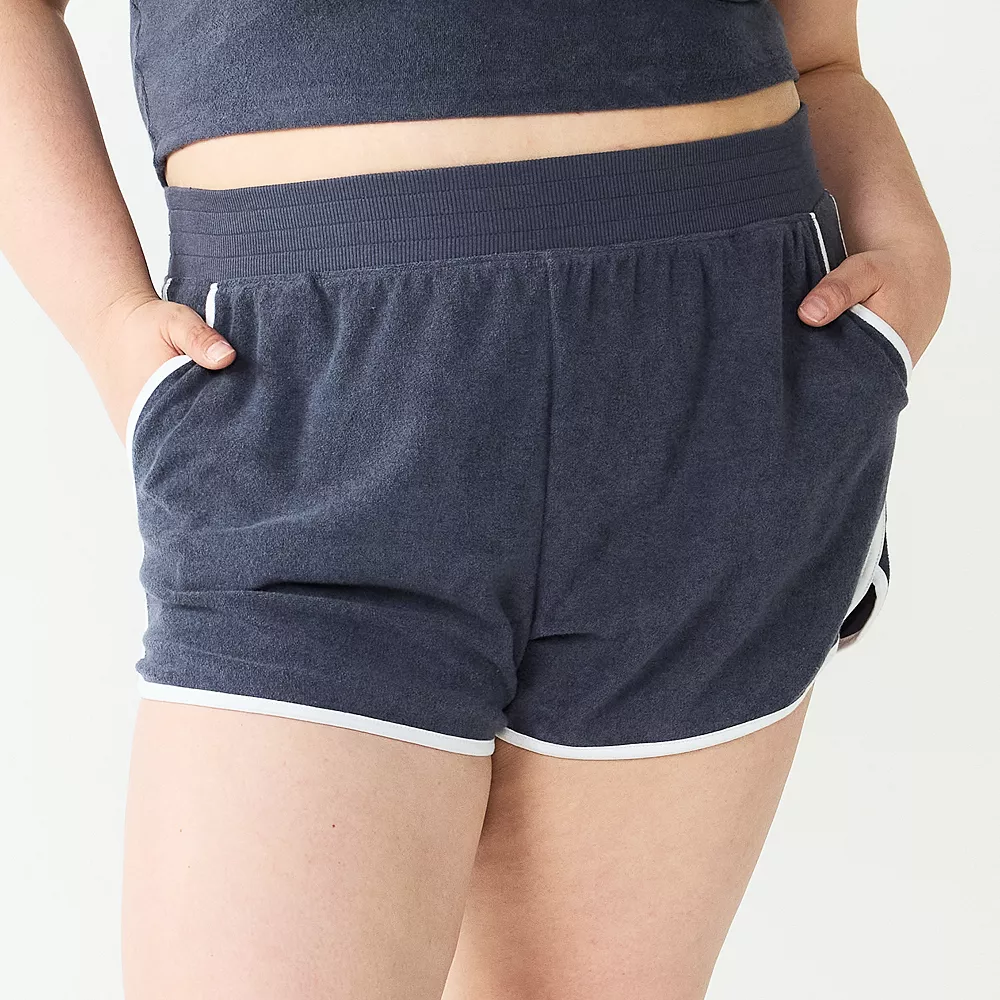 Juniors' Plus Size SO® Towel Terry Dolphin Shorts 6 Juniors' Plus Size SO® Towel Terry Dolphin Shorts - Image 4