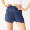 Juniors' SO® Print Button-Front Shorts -Cheap SO Store 5554101 Blue Elephant