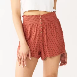 Juniors' SO® Print Button-Front Shorts 10 Juniors' SO® Print Button-Front Shorts -Cheap SO Store 5554101 Rose Medallion