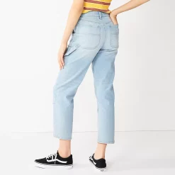 Juniors' SO® High-Rise Ankle Straight Carpenter Jeans -Cheap SO Store 5555720 ALT