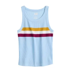 Juniors' SO® Varsity Print Tank -Cheap SO Store 5557393 ALT5