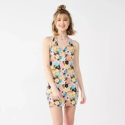 Juniors' SO® Halter Bodycon Mini Dress -Cheap SO Store 5558014 Black Floral